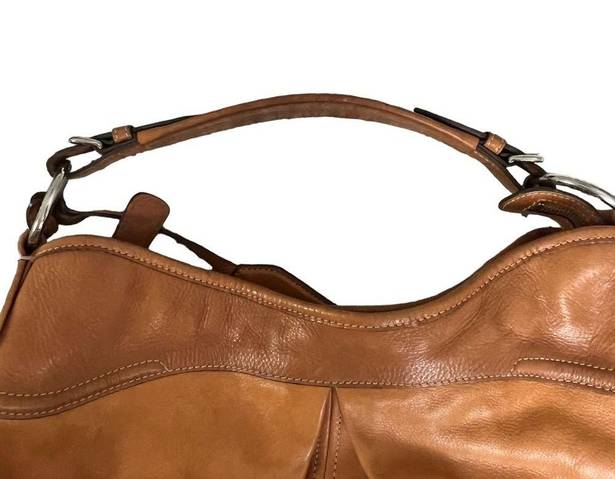 DKNY  Brown Leather Hobo Shoulder Bag.