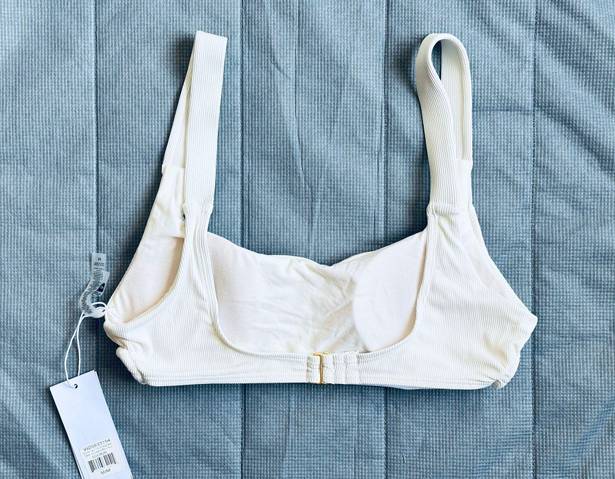 Quint Soul NWT  Malibu High Rise Ivory/White Ribbed Bikini Set - S/M