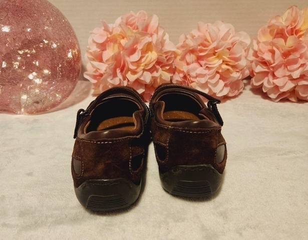 Auditions  Velcro Strap Closure Leather Comfort Soles Flats Size 8.5W