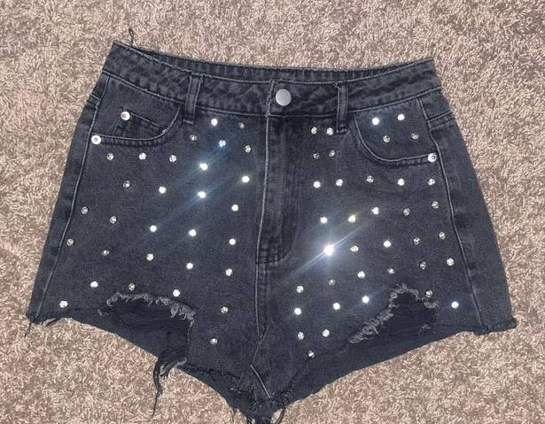 Lane 201 High Waisted Avril Rhinestone Shorts 