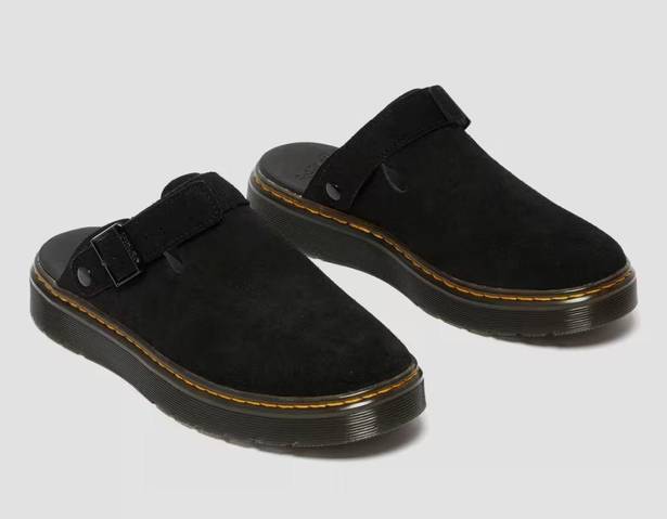 Dr. Martens   CARLSON SUEDE CASUAL SLINGBACK MULES in black
