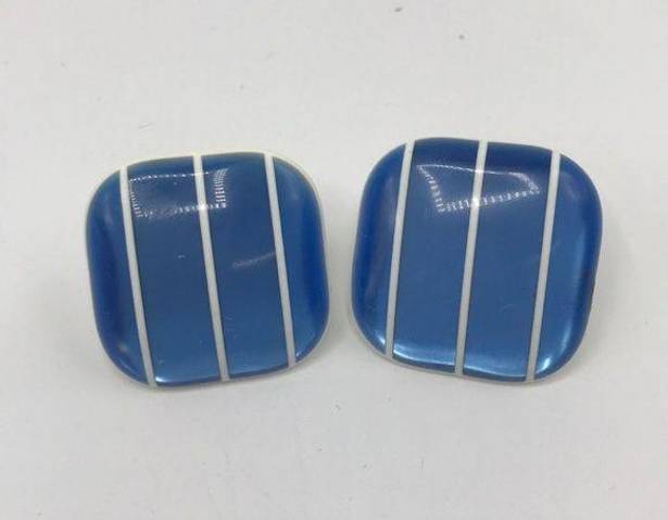 Vintage Blue 🛍 SALE 4/$20  Striped Square Earrings