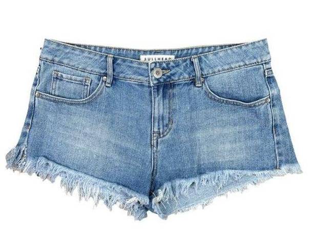 Bullhead Denim Co . Low Rise Denim Cut Off Shorts