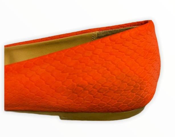 mix no. 6  Orange Round Toe Flats Size 8.5