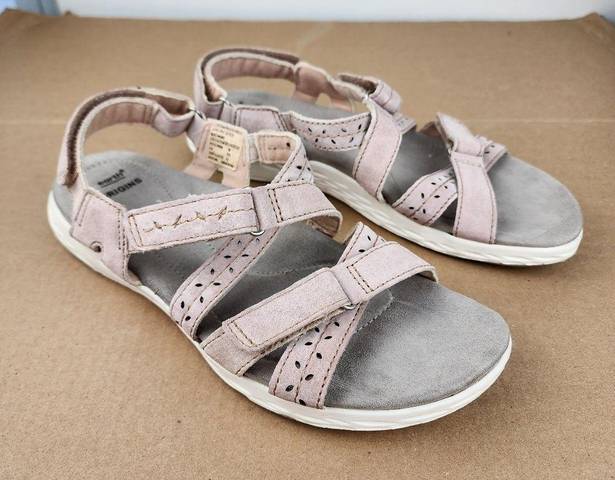 Earth Origins  Sandal Westfield Wendy Blush Pink Suede Adjustable Straps Size 10M