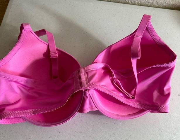 Juicy Couture  Bra 42D Pink Padded Underwire Adjustable Clasp Back