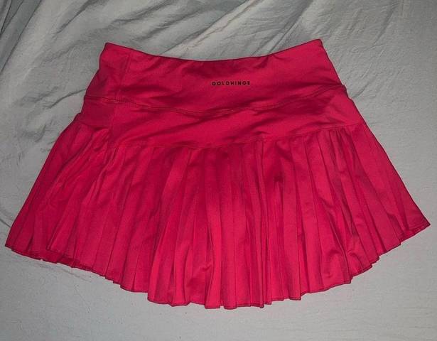 Gold Hinge NWT:  Hot Pink Pleated Tennis Skirt