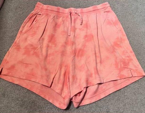 Old Navy Women’s Coral Tie-Dye Drawstring Sweat Shorts