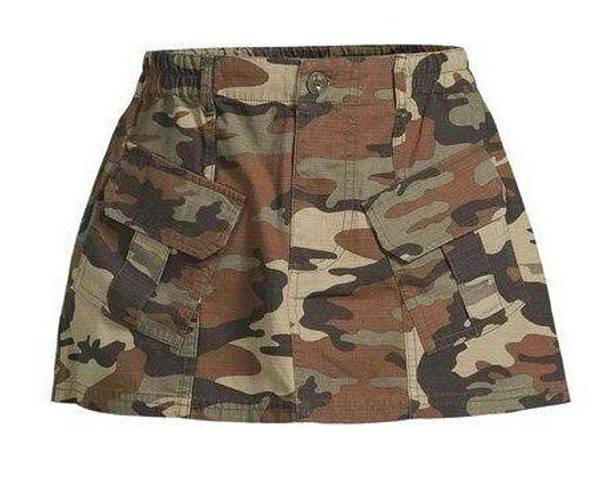 Elastic Camo Mini Skirt Cargo Size L