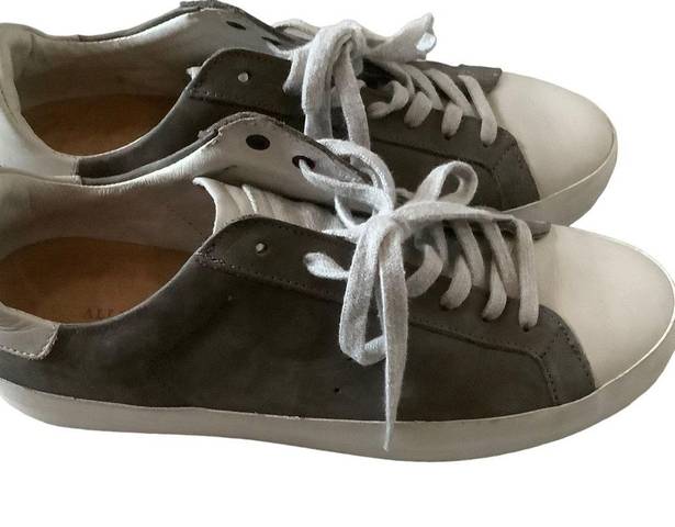 All Saint safia grey suede lace up sneakers size 7 women’s tennis casual shoes