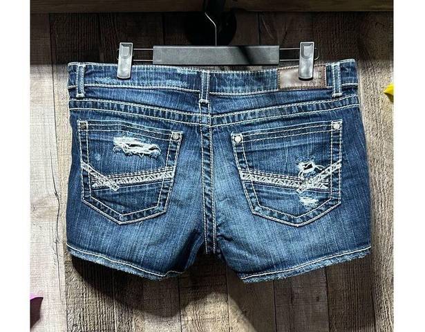 BKE  Stella Ripped Denim Shorts