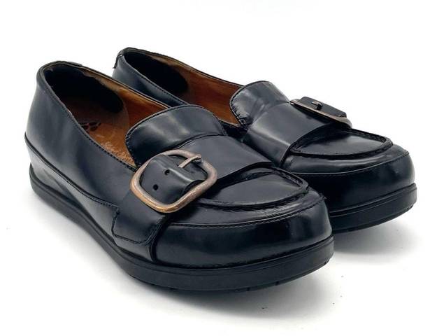 FitFlop  Beau Black Leather Buckle Loafers Comfy Orthopedic Shoes Women’s Size 6