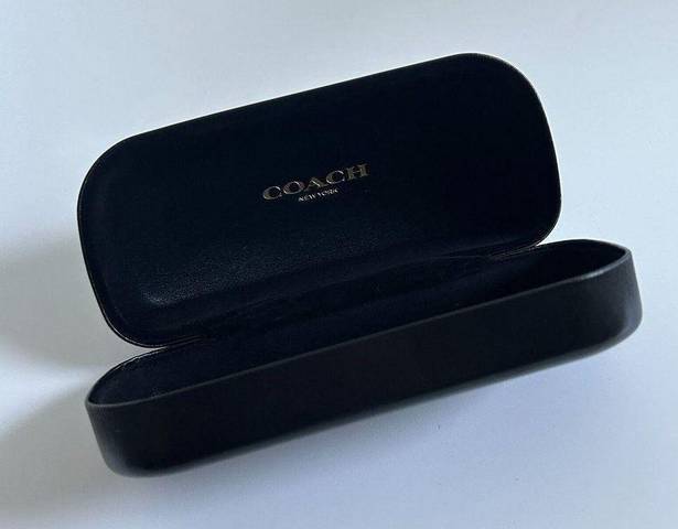 Coach AUTHENTIC  Black Hard Shelled Case Glasses/Sunglasses Embossed