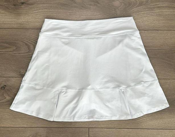 Dona Jo 15” High Rise White Pleated Tennis Skirt Size Large