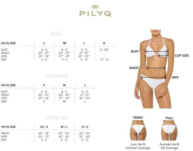 PilyQ  navy nautica lace teeny bikini set. M-teeny. New.