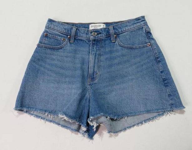 Abercrombie & Fitch High Rise 90s Relaxed Cutoff Jean Shorts