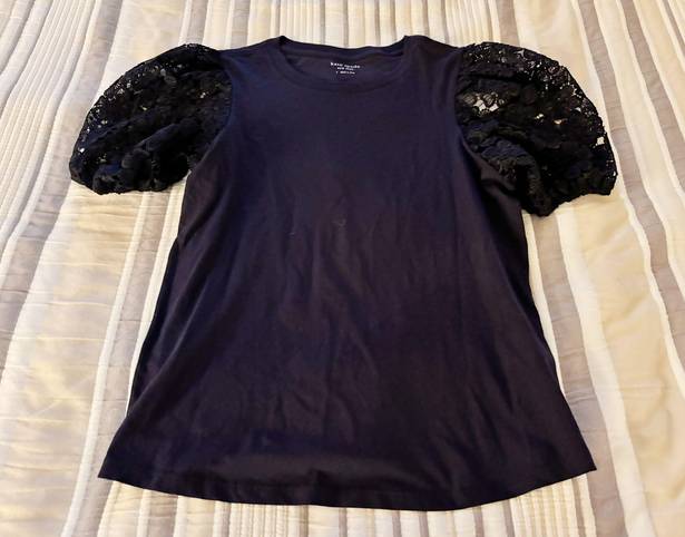 Kate Spade Floral Lace Puff Sleeve T-shirt