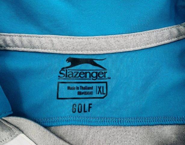 Slazenger  Golf Polo Shirt Women's‎ Size XL White Blue Sleeveless Collared V Neck