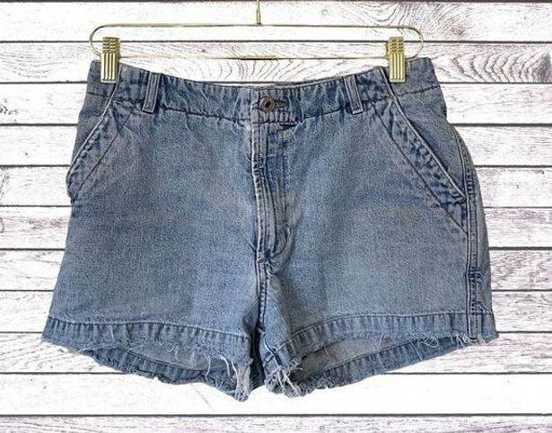 Guess Vintage  Distressed Blue Jean Shorts Women's SZ 28