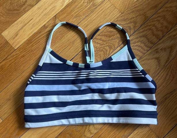 Lululemon  blue striped y back sports bra