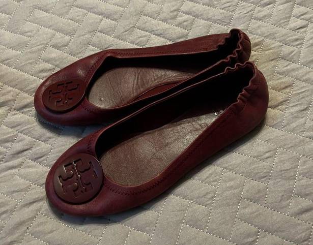 Tory Burch  burgundy flats size 7