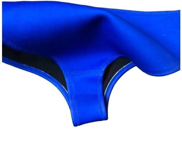 Triangl  bright blue neoprene full bottom bikini bottoms size L