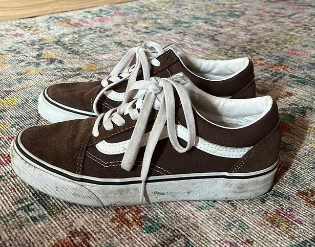 Vans brown suede low tops