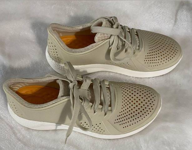 Crocs Women's Literide Pacer Lace-up Sneakers Women’s 9. Preloved gently…