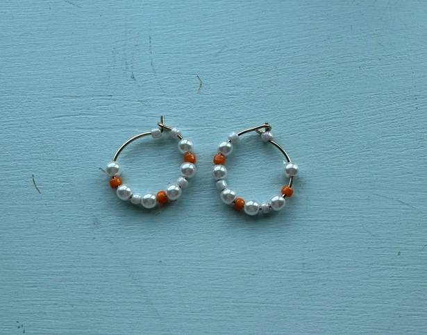 American Eagle Beaded Hoop Earrings