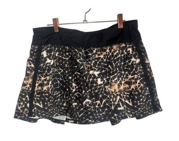 Lululemon  Tennis Skirt Black Pace Rival Sugar Crush Stars Constellations Size 10