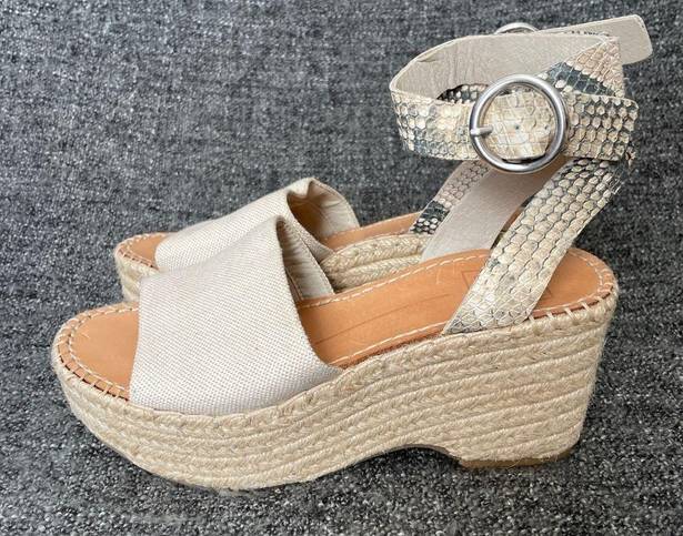 Dolce Vita Lesly Wedge Sandals Snake Print Ankle Strap Espadrille Women’s Size 6