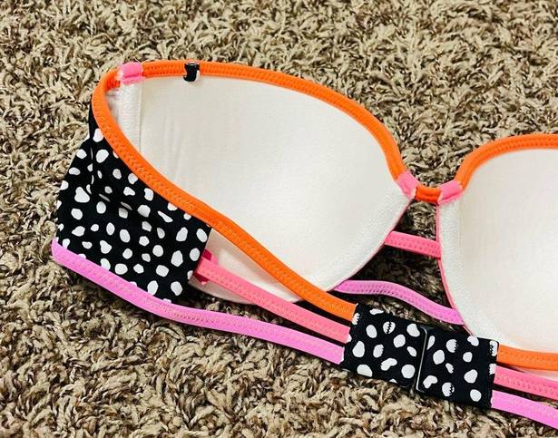 Victoria's Secret  Pebble Dot Strappy Flirt Bandeau Swim Top & Bottom Bikini Set