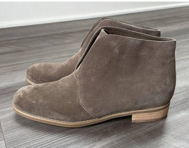 Blondo  Verona Leather Suede Waterproof Booties Size 7 Taupe Boots Shoes B3452