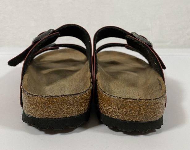 Birkenstock Red Burgundy  double strap buckle Sandals great condition Sz 36