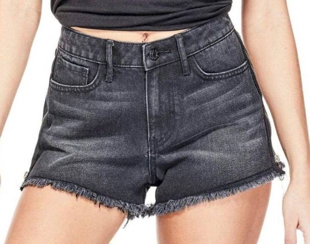 Guess  Mya Zipper Denim High Rise Shorts sz 24