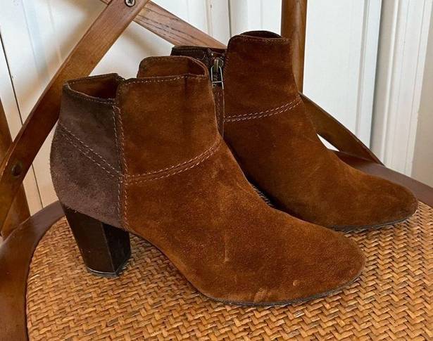 Johnston & Murphy  Alex suede colorblock booties size 6.5