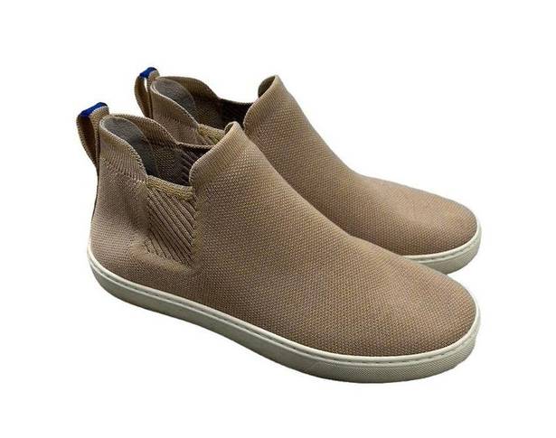 Rothy's Rothy’s Chelsea Ankle Boots in Camel Tan Knit Washable Pull On Shoes Size 8.5