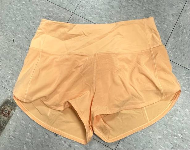 Lululemon Orange  Speed up Shorts