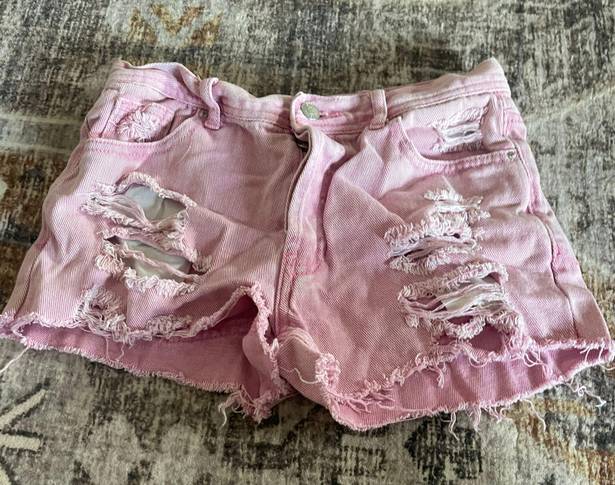 Simple Society Pink Jean Shorts