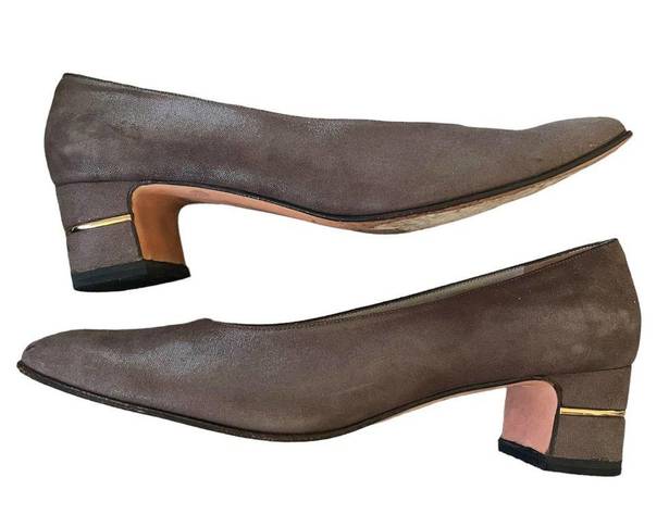 Salvatore Ferragamo  Brown Block Heels Size 8.5