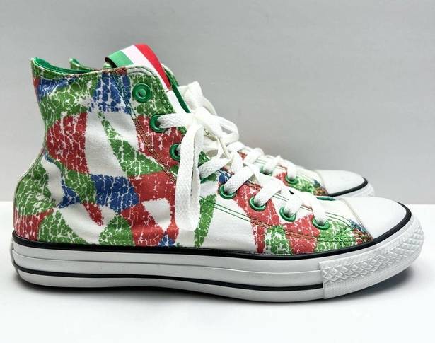 Converse  Chuck Taylor All Star High Top Sneakers 10 Women's Green Red Blue Shoes