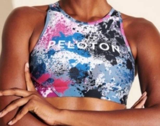 Peloton  x With Wear It To Heart Paint Splatter Sports Bra | Mesh