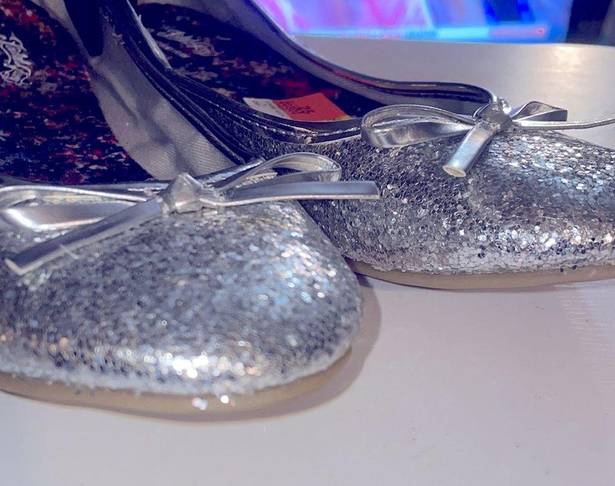 Faded Glory - New  sparkle glitter ballet shoes flats size 6