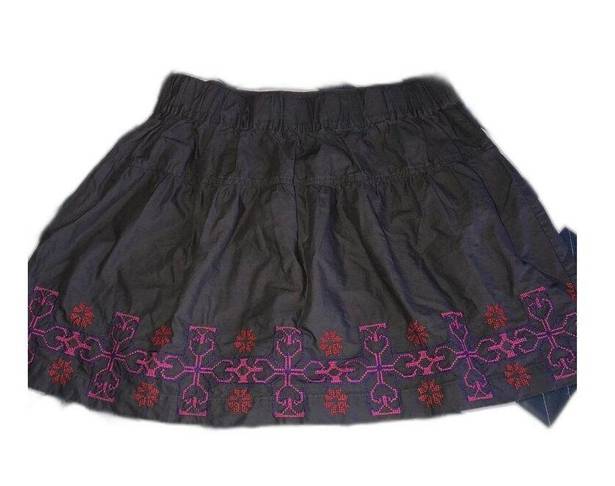 American Eagle  Gray Tribal Embroidered Skirt Small