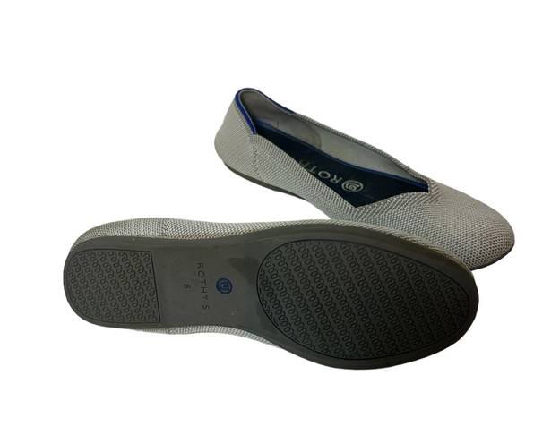 Rothy's The Flat Gray Ballet Flats Round Toe Womens Size 8 Slip On