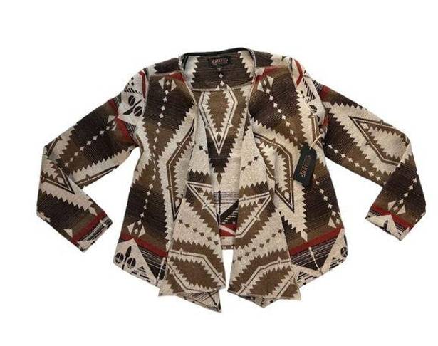 Shyanne  Aztec Open Front Cardigan Women’s Small Wool Blend Casual Southwestern