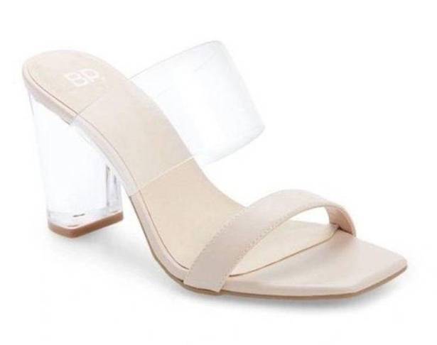 BP NWOB  Naomi Block Clear Heel Sandal in Size 10