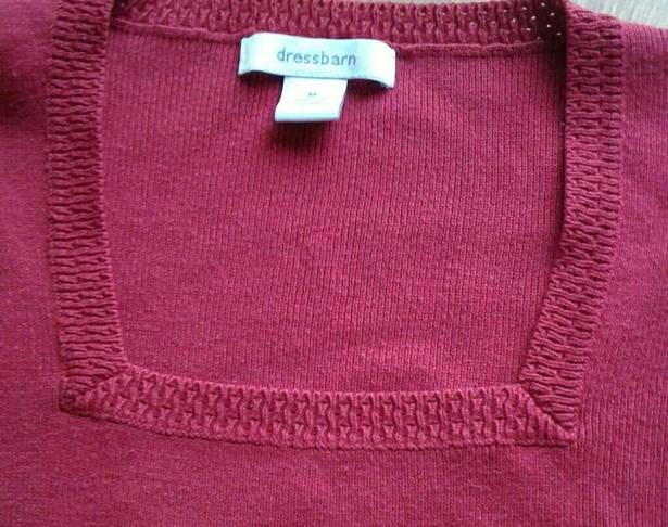 Dress Barn Women's Red 3/4 sleeve sweater by  size m