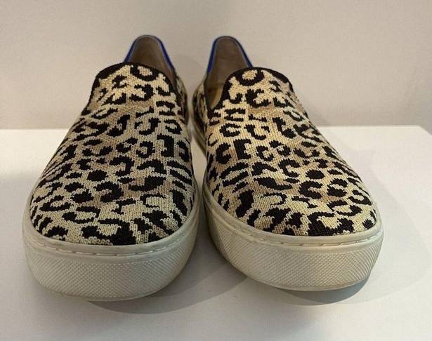 Rothy's  The Original Slip On Sneaker in Desert Cat Leopard Cheetah Print Size 8