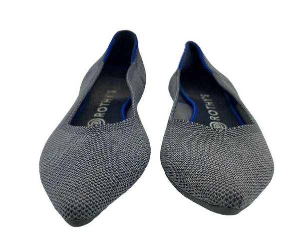 Rothy's  The Point Womens 8.5 Cloud Grey Birdseye Flats Comfort Washable
